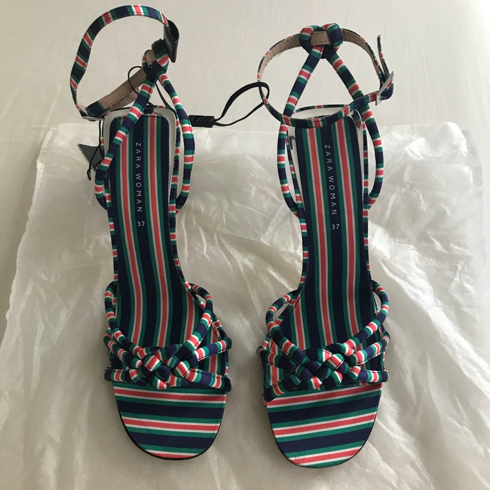 Zara striped sandals, size 37